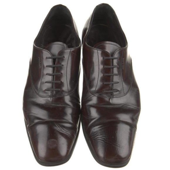 PRADA Leather Oxfords - Picture 1 of 4